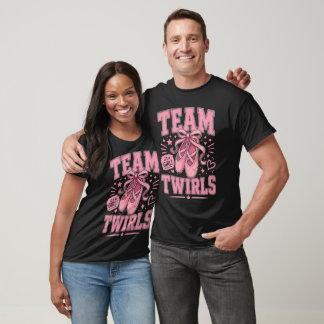 Camiseta Team Twirls Divertido Equipo de Chica Revelación d