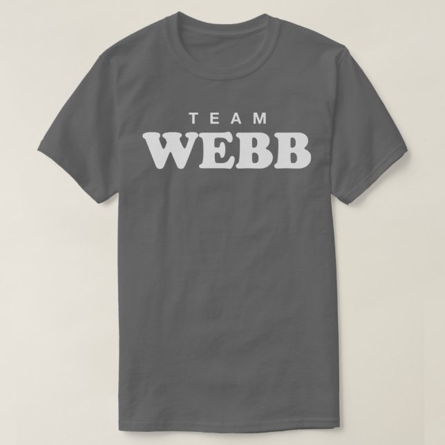 Camiseta Team Webb Personalized Surname Bride Groom Family  (Diseño del anverso)