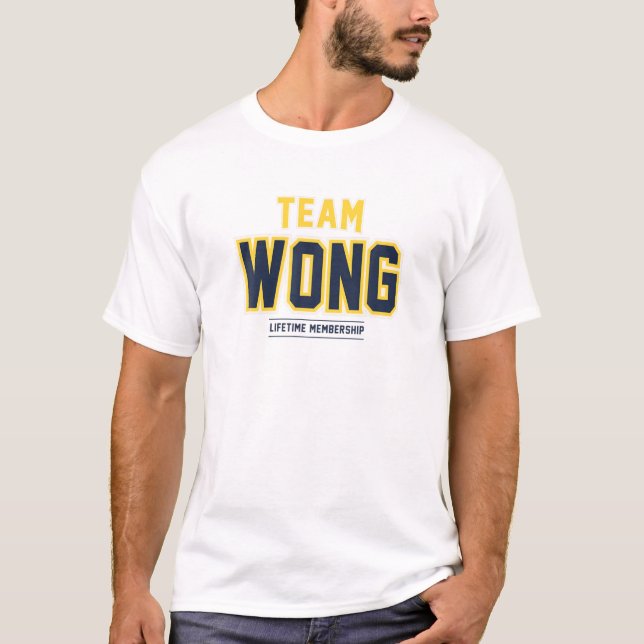 Camiseta Team Wong Gift Orgulloso apellido Apellido (Anverso)