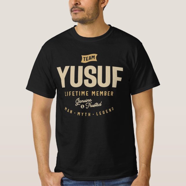 Camiseta Team Yusuf Lifetime Member Personalized Name  (Anverso)