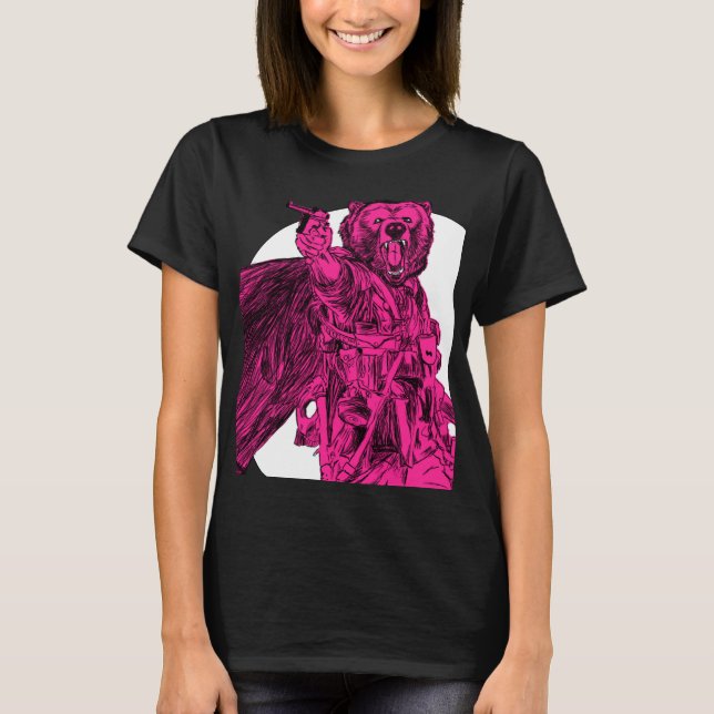 Camiseta #Teamb3ar - Rosa del oso del campo de batalla (Anverso)