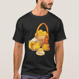 Camiseta Teapot Teacup Lemon Basket Honey Tea Time