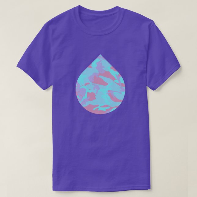 Camiseta Teardrop de patrón de camo Guay Pastel (Diseño del anverso)