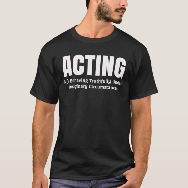 Camiseta teatral divertida en definición de verbo  (Anverso)