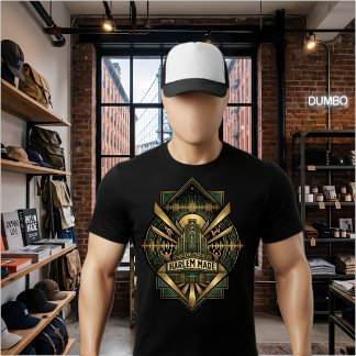 Camiseta Teatro Apollo de Harlem Art Deco Gold Música NYC