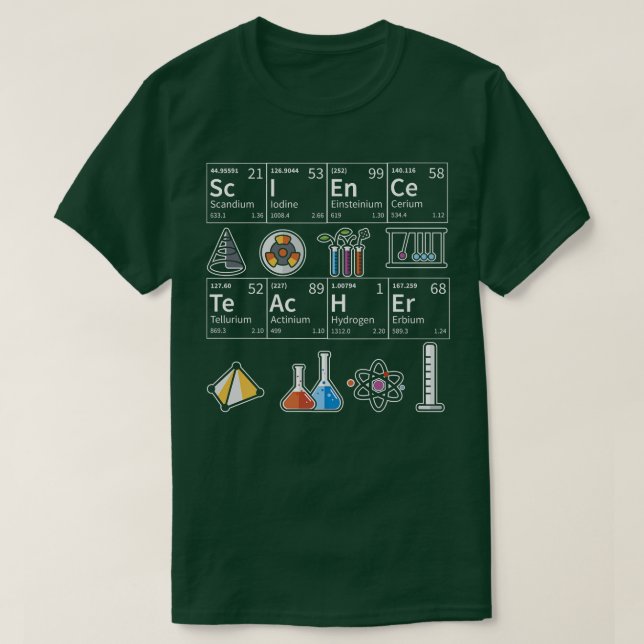 Camiseta Teatro Científico Periódico de Química (Diseño del anverso)