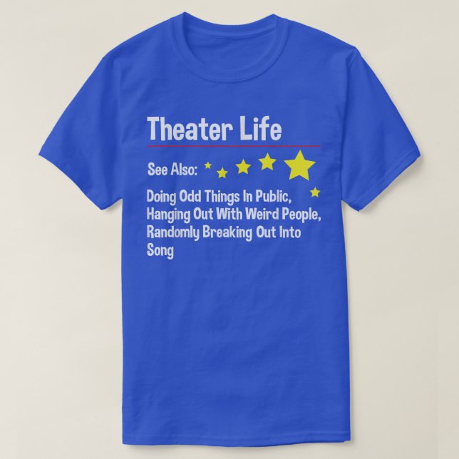 Camiseta Teatro de actor de teatro, teatro, teatro L (Diseño del anverso)