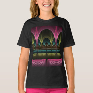 Camiseta Teatro de Fantasía, Arte Fractal Abstracto Colorid