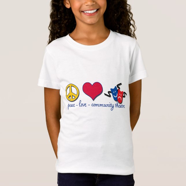 Camiseta Teatro de la comunidad del amor de la paz (Anverso)