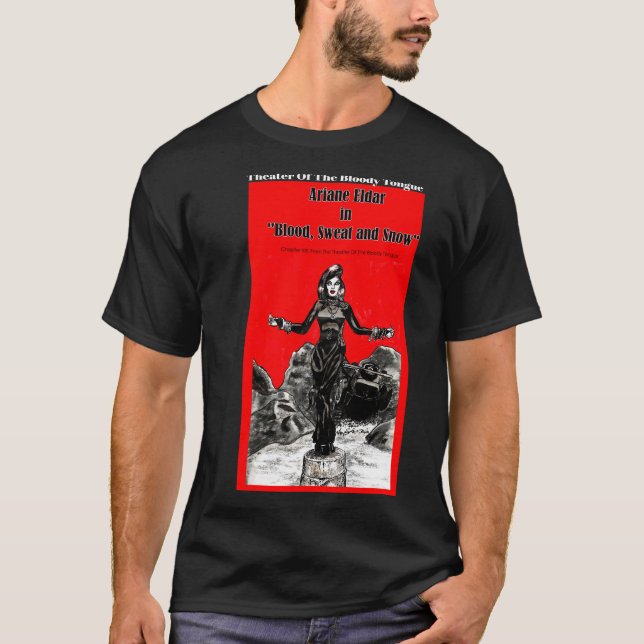 Camiseta Teatro de la lengua sangrienta - sangre, sudor (Anverso)