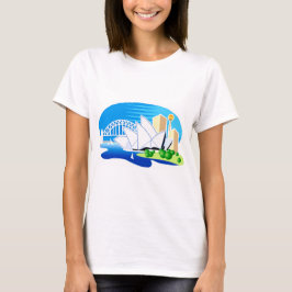 Camiseta Teatro de la ópera y puente de Sydney