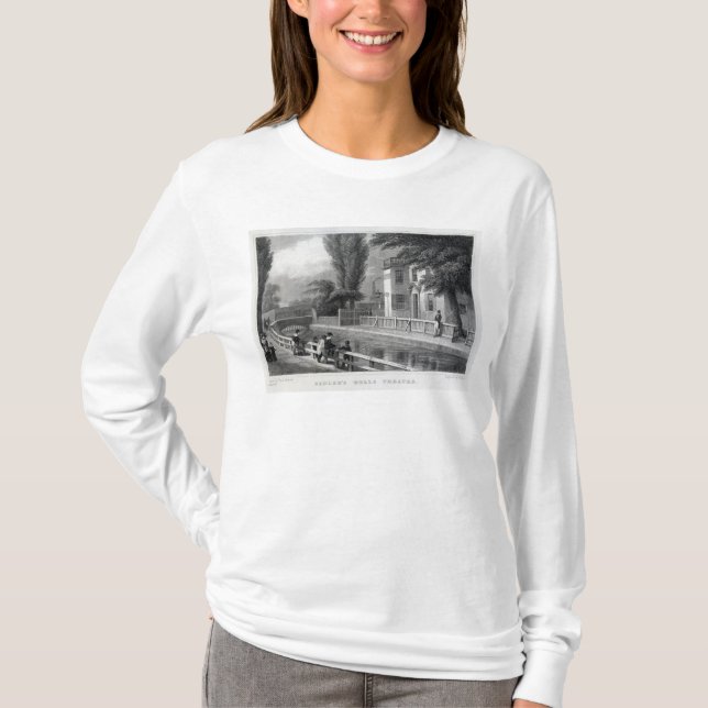Camiseta Teatro de los pozos de Sadler, grabado por J. (Anverso)
