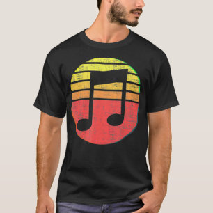 Camiseta Teatro de música retro Nota musical Mu de atardece