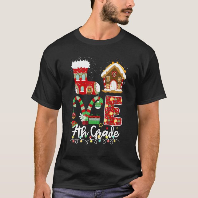 Camiseta Teatro de Navidad de 7º grado Luces de Gingerbread (Anverso)