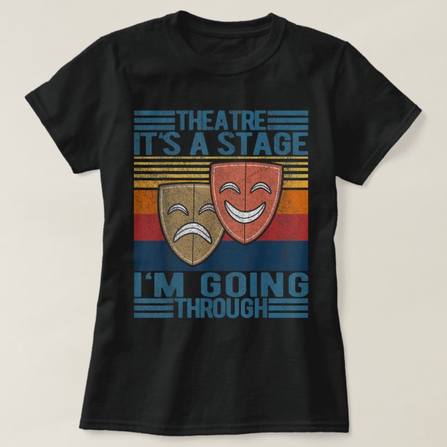 Camiseta Teatro de teatro de Broadway Teatro musical Nerd T (Diseño del anverso)