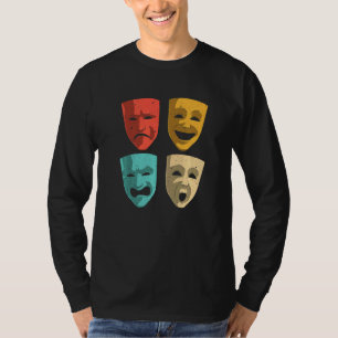 Camiseta Teatro femenino Masculino Mascarilla Drama de Broa