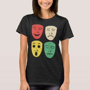 Camiseta Teatro femenino Masculino Mascarilla Drama de Broa