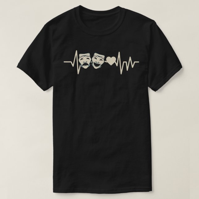 Camiseta Teatro Heartbeat Teatro Nerd Drama Lover (Diseño del anverso)