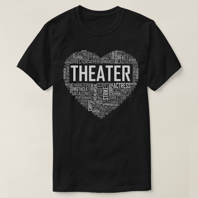 Camiseta Teatro Life Heart Love Drama Actor Actriz Gift T (Diseño del anverso)