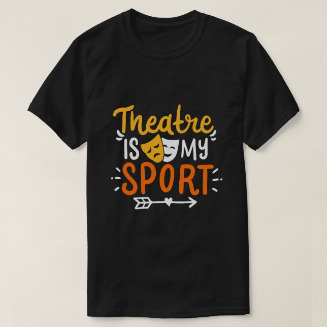 Camiseta Teatro Máscara Broadway Regalo musical dramático (Diseño del anverso)