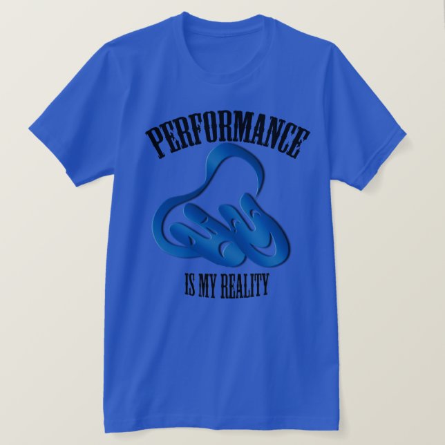 Camiseta Teatro Mask Performance Reality Blue T-shirt (Anverso del diseño)