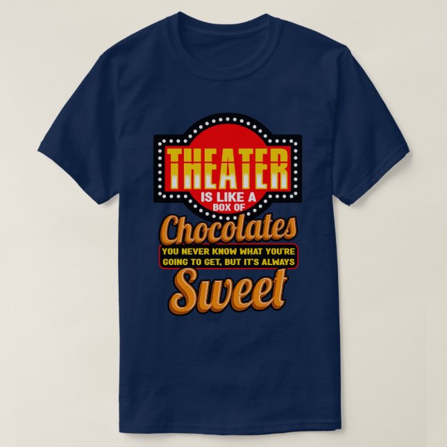 Camiseta Teatro Me Gusta Una Caja De Chocolates (Diseño del anverso)