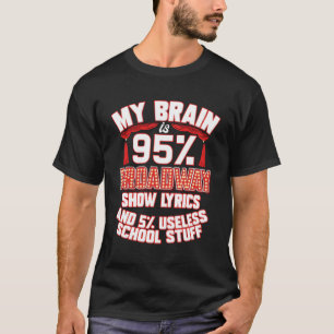 Camiseta Teatro Mi Cerebro Es 95 Letras De Broadway Música