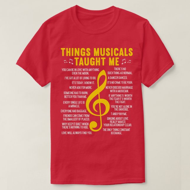Camiseta Teatro musical de Broadway 3 (Diseño del anverso)