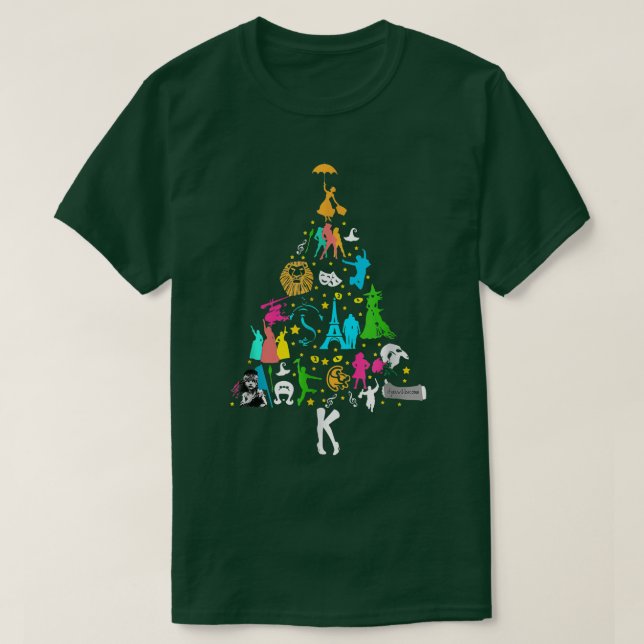 Camiseta Teatro musical de Broadway Árbol de Navidad Divert (Diseño del anverso)