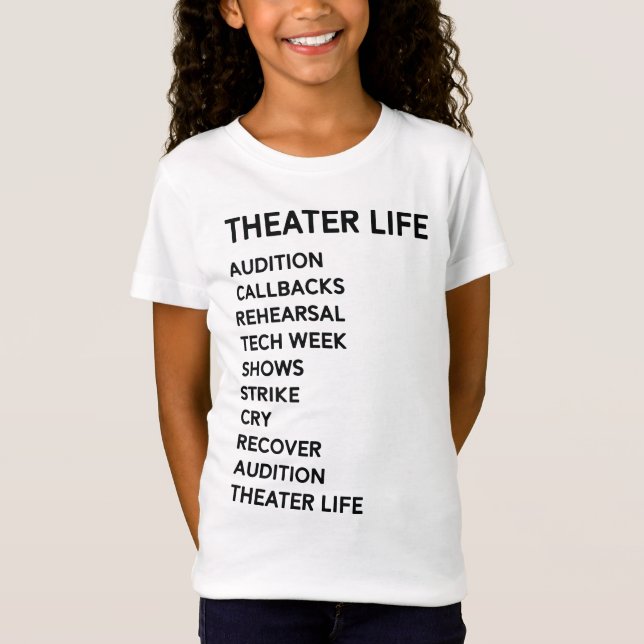 Camiseta Teatro musical de Broadway del drama divertido de (Anverso)
