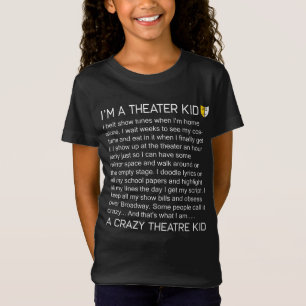 Camiseta Teatro musical divertido de Broadway del niño loco