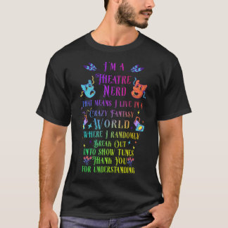 Camiseta Teatro Nerd Actor Musical De Broadway