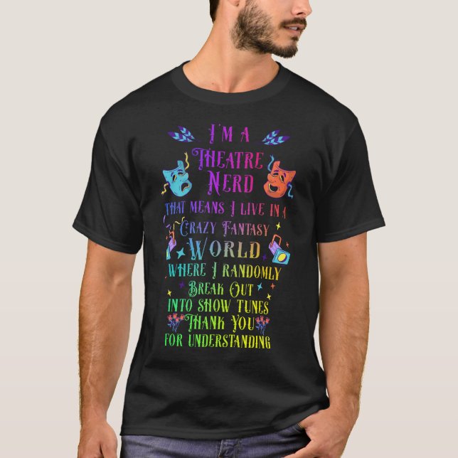 Camiseta Teatro Nerd Actor Musical De Broadway (Anverso)