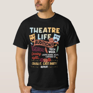 Camiseta Teatro Nerd Actor Musical Teatro Audiciones de Vid