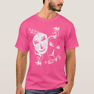 Camiseta Teatro Nerd Por Drama Actor Gracioso Máscaras De R