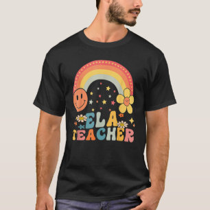 Camiseta Teatro Retro Groovy Ela Teacher Inglés Idioma del