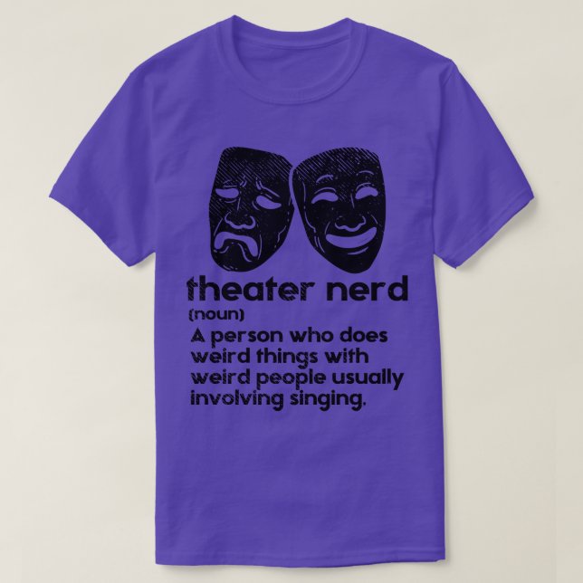 Camiseta Teatro Teatro Nerd Definición 2 (Diseño del anverso)