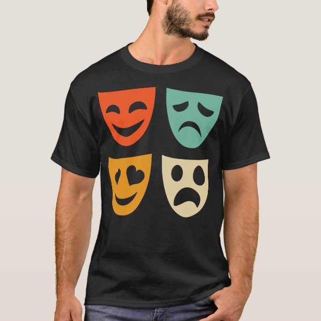Camiseta Teatro ventilado máscaras actriz de teatro D (Anverso)