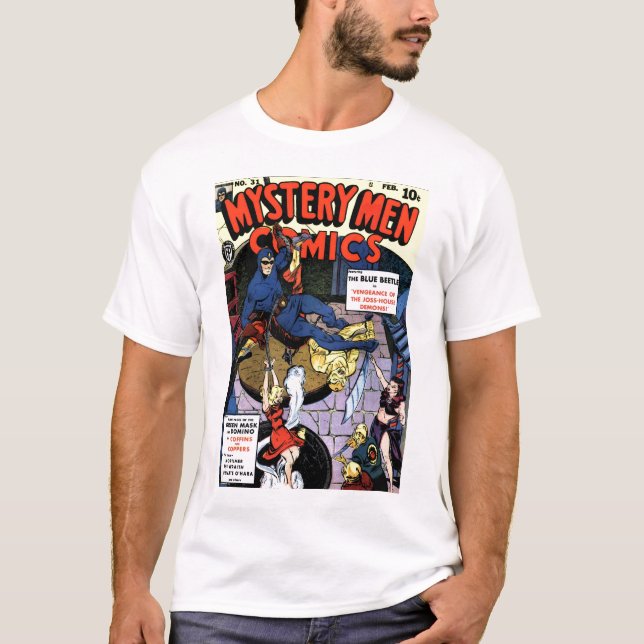 Camiseta Tebeos de los hombres del misterio (Anverso)