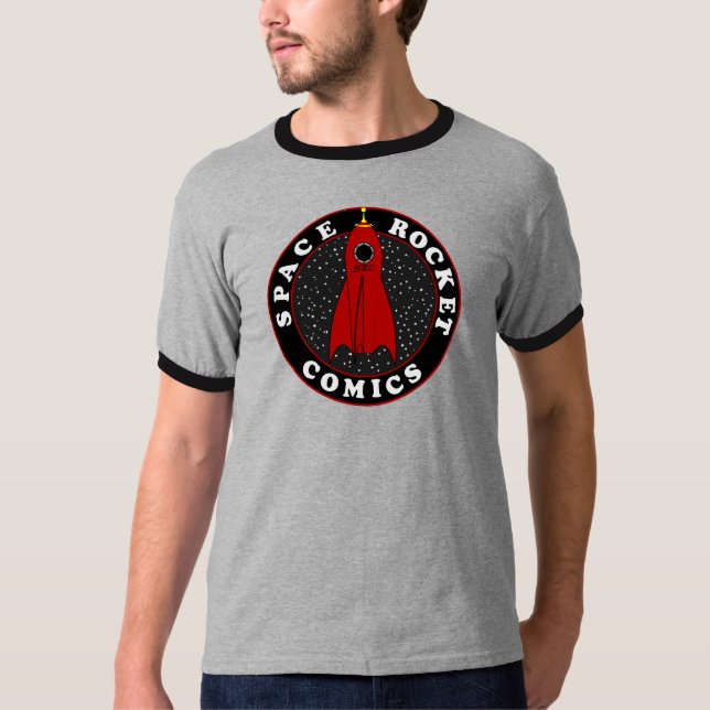 Camiseta Tebeos de Rocket de espacio (Anverso)