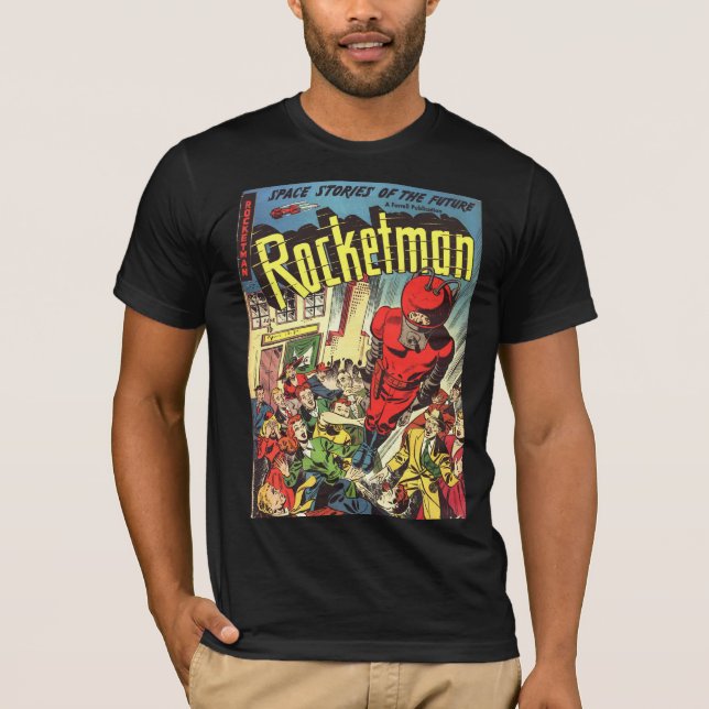 Camiseta Tebeos del vintage de Rocketman (Anverso)
