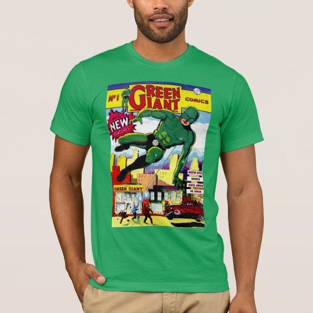 Camiseta Tebeos gigantes verdes del vintage (Anverso)