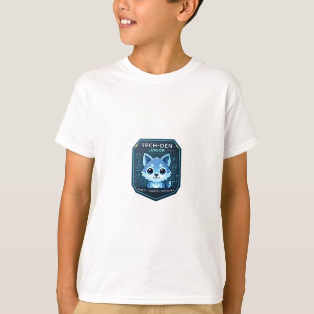 Camiseta Tech-Den Junior Construye-Crea-Descubre (Anverso)
