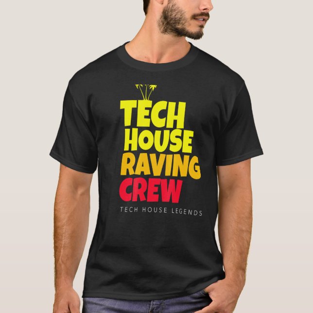 Camiseta Tech House Dj House Festival de la Discoteca de la (Anverso)