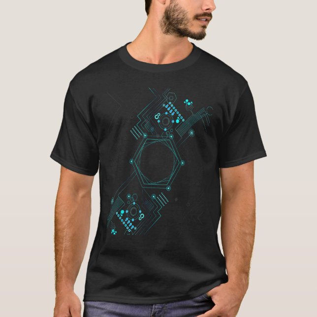 Camiseta Tech Nerd Computer Geek - Motor del circuito del o (Anverso)