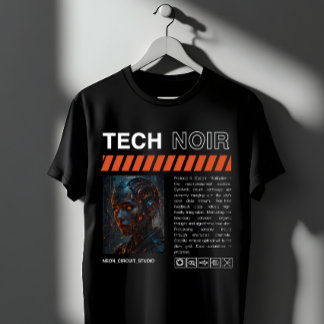 Camiseta Tech Noir Cyberpunk Androide