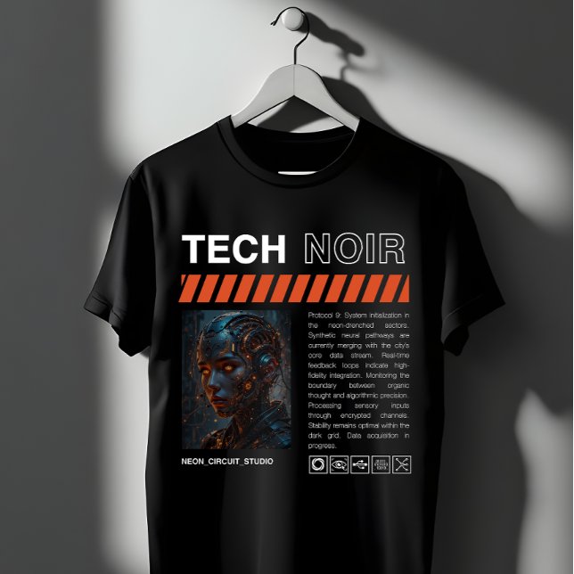 Camiseta Tech Noir Cyberpunk Androide (Subido por el creador)