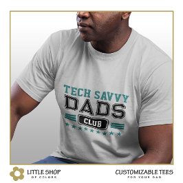 Camiseta Tech Savvy Dad Varsity Style Personalizable