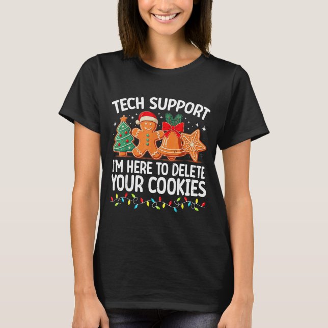 Camiseta Tech Suprt Christmas Cookies Women Men Funny Chris (Anverso)