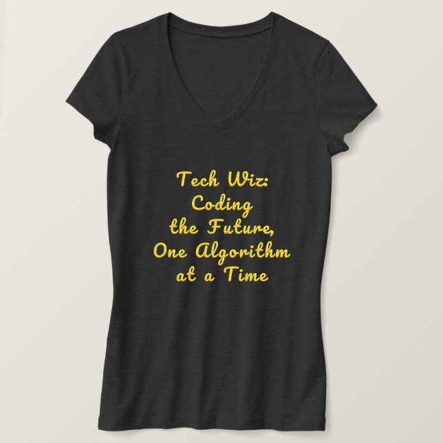 Camiseta Tech wiz Codificar el futuro algoritmo uno a la ve (Anverso del diseño)